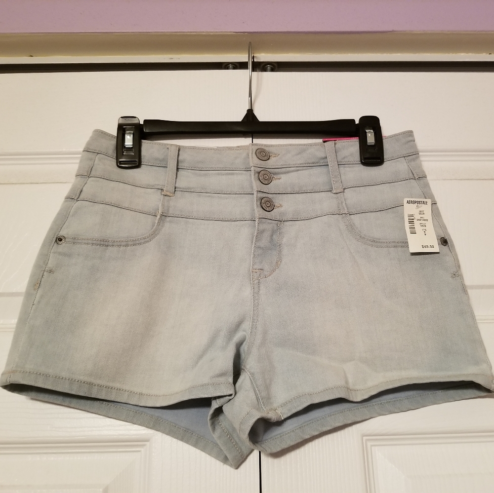 Tokyo Darling High Waisted Light Denim Shorts